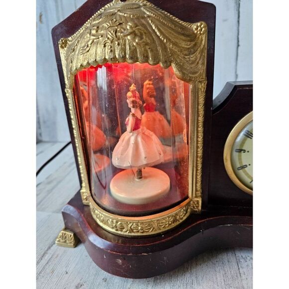 United clock ballerina dancer light up animated vintage unique decor - Picture 3 of 8
